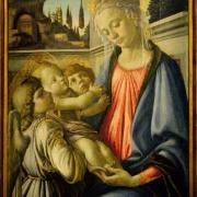13 - Capodimonte -  Botticelli - La Vierge à l'Enfant et deux anges - 1469