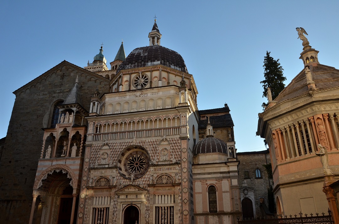 5 . Bergame - Basilique Ste Marie Majeure et le  Baptistère