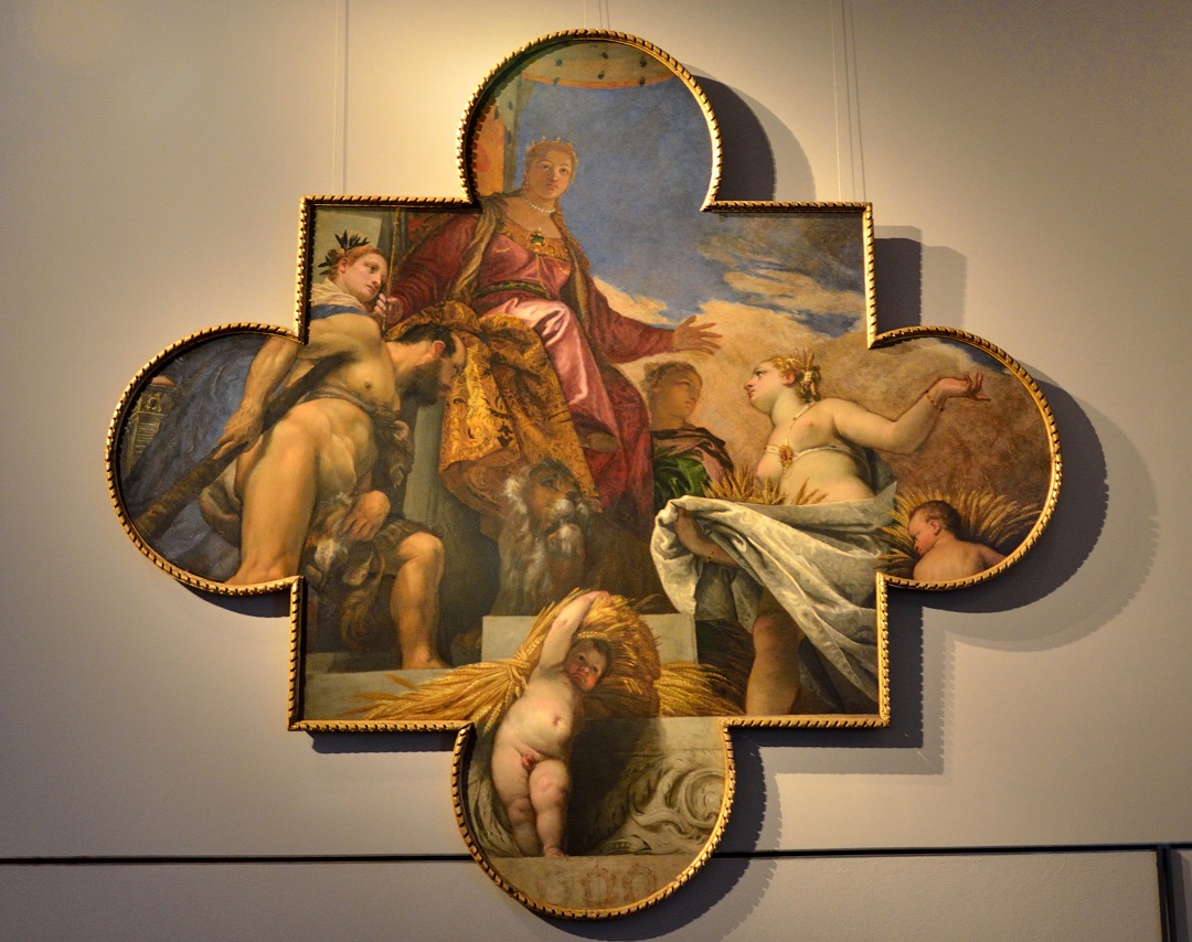 65 - L'accademia . Veronese . Venise reçoit l'hommage de Ercole et Cerere. 1575