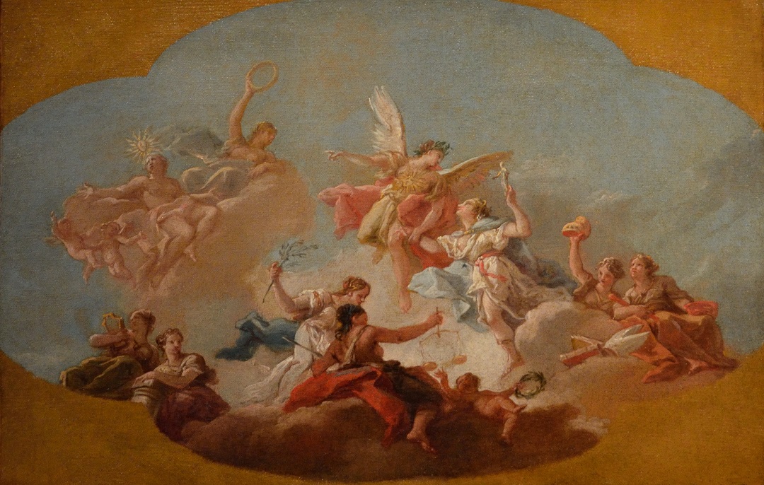 66 - L'Accademia . Guarana . Allegorie de la vertue des Mocenigo . 1787