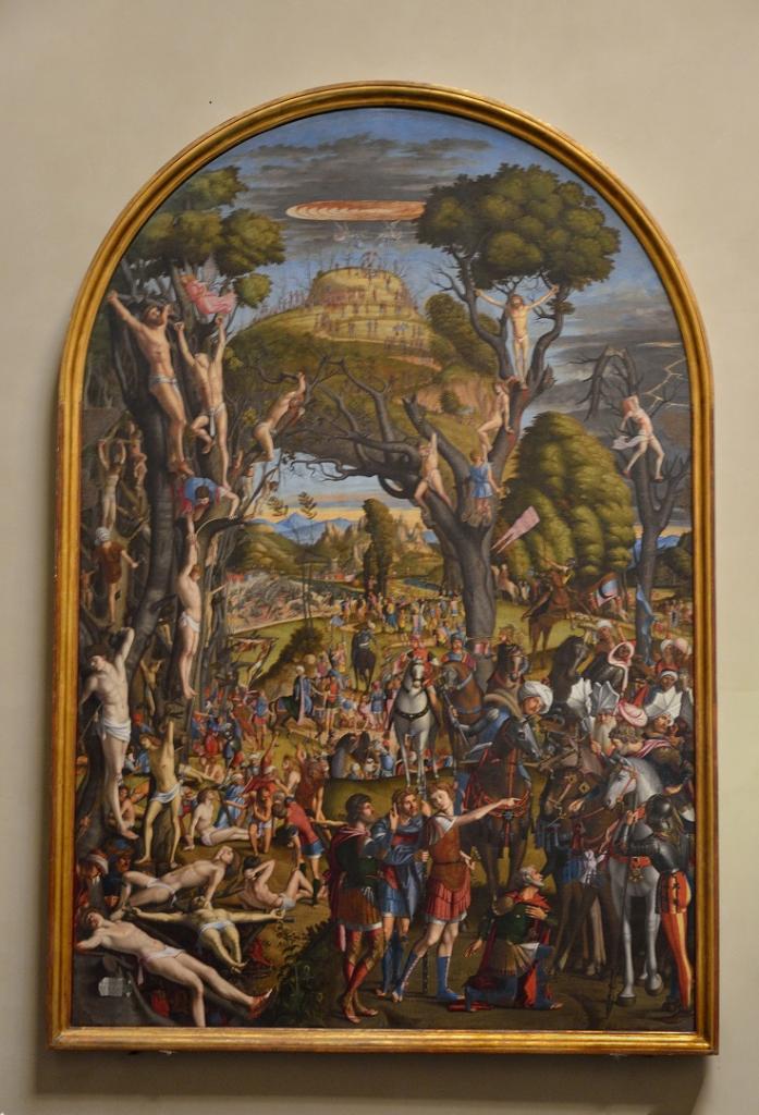 69 - L'Accademia . Carpaccio . Crucifixion et Apothéose des Dix Mille Martyrs . 1515