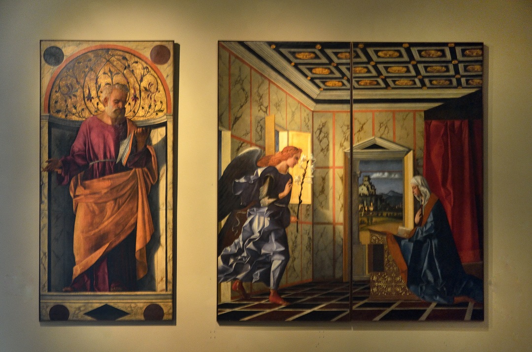70 - L'Accademia . Bellini . Saint Pierre et L'Annonciation