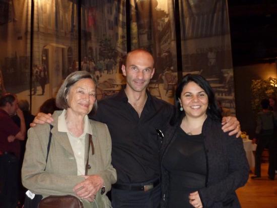 Hélène Visconti et Michela Murgia en compagnie du traducteur Laurent Lombard